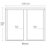 Techn. Zeichnung Vorderseite - HOMEbox Ambient - R240 240x120x200 cm