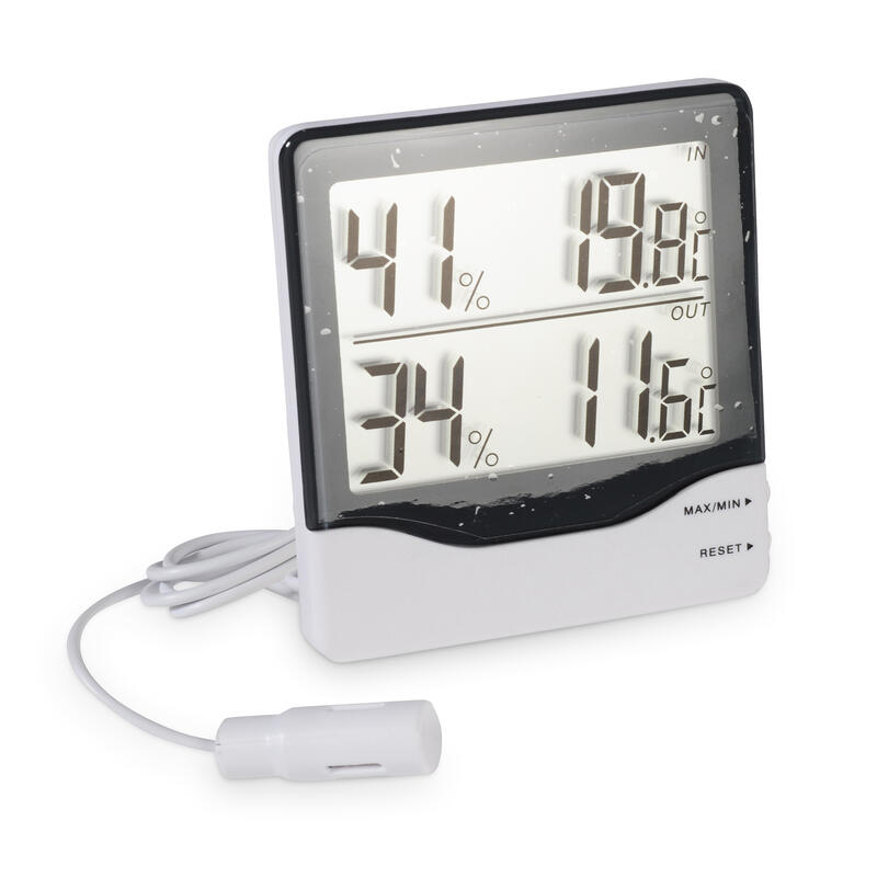 Digital Max/Min Thermo-Hygrometer-TFA mit Temperatur- & Luftfeuchtefühler
