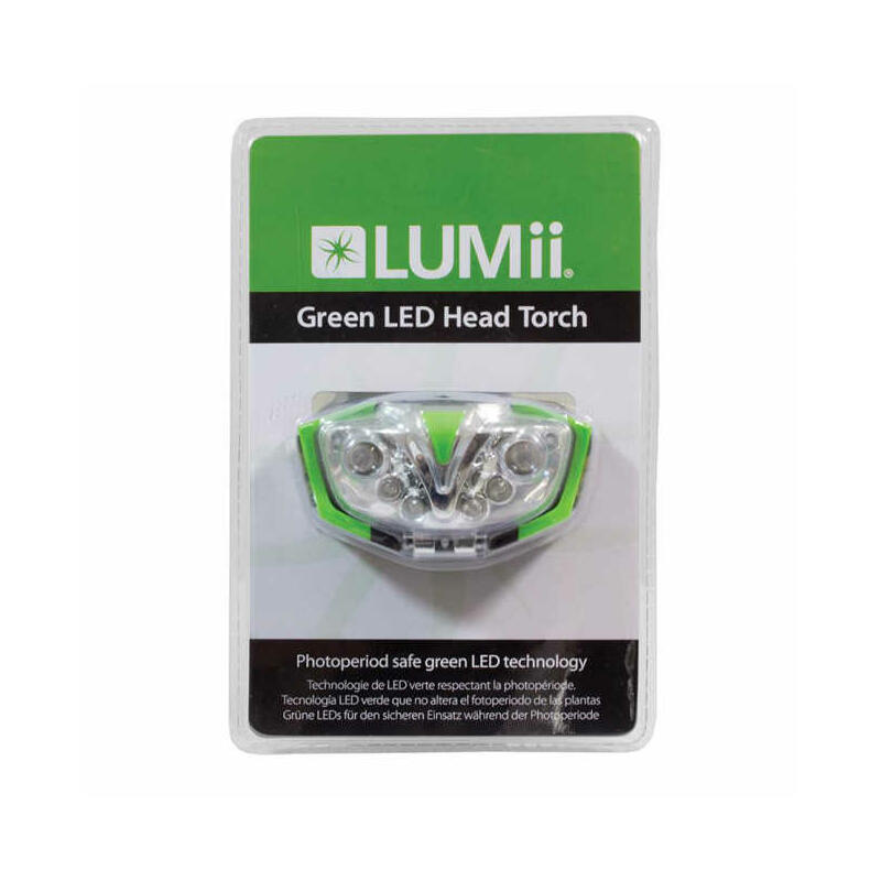 Grünlicht für die Dunkelphase-LUMii Stirnlampe - grün-Verpackung
