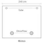 Techn. Zeichnung Rückseite - HOMEbox Ambient - R240 240x120x200 cm