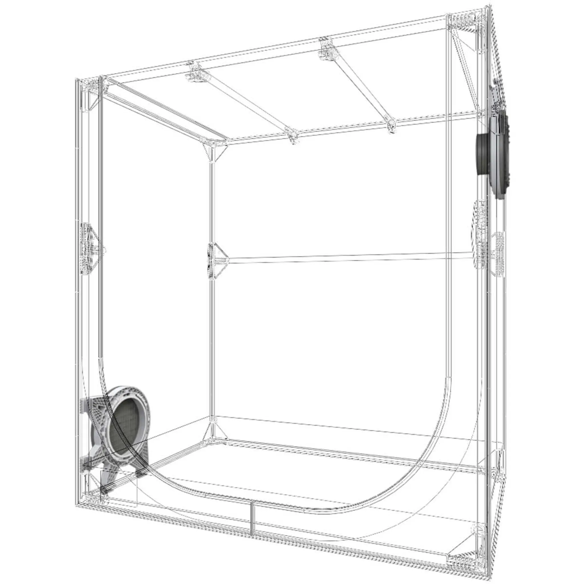 Secret Jardin Dark Propagator-DP90 Rev.4.0 = 90x60x98 cm-Montagevorschlag