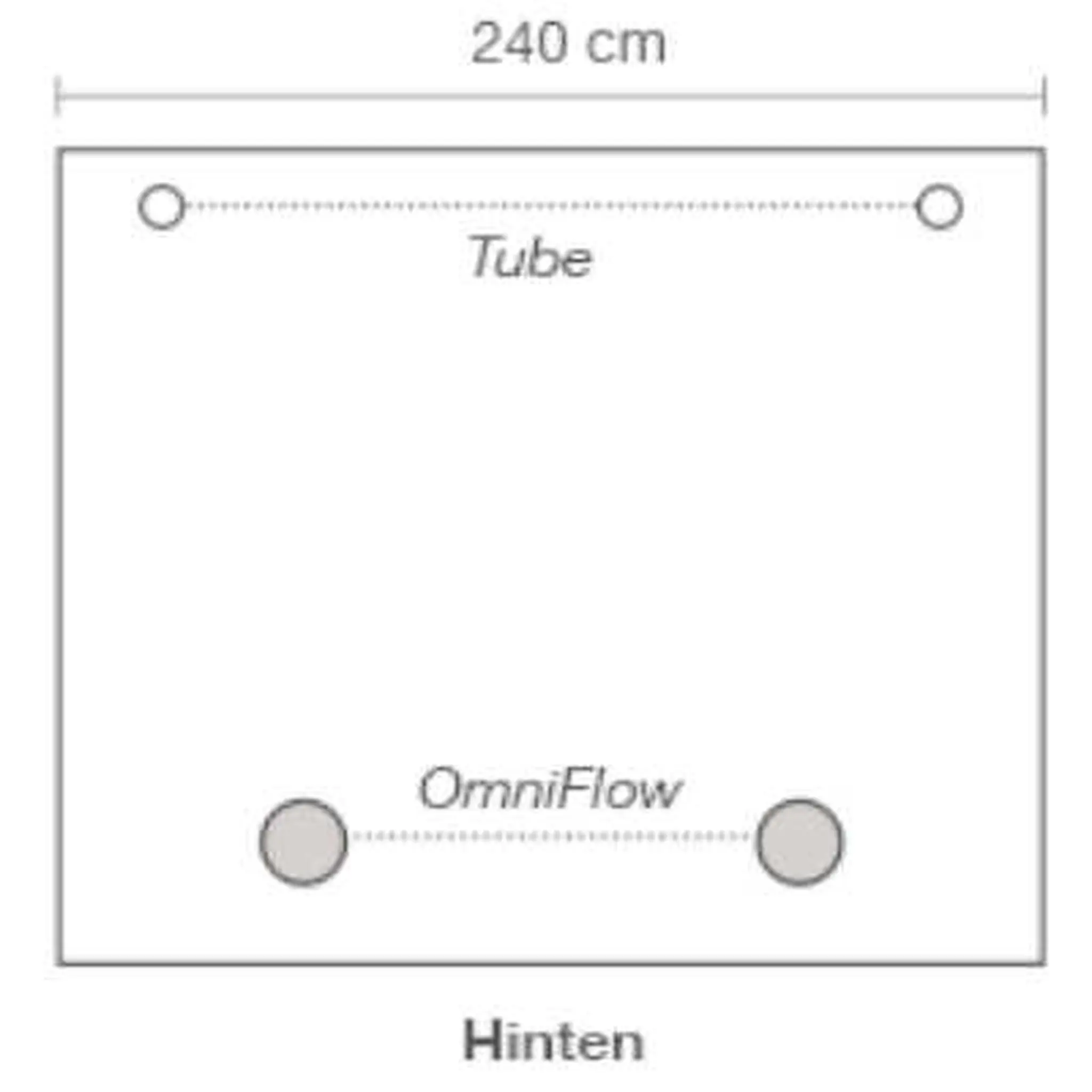 HOMEbox Ambient-R240 240x120x200 cm-Techn. Zeichnung Rückseite